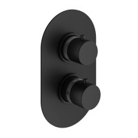 Смеситель для душа термостатический встраиваемый Plumberia Selection IXO на 2 выхода черный матовый XOT5040NO