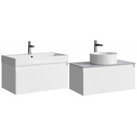 Тумба под умывальник AQUANET Geometria 80 1 ящик белый 81 см GE01081WM