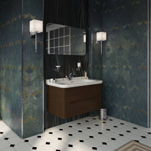 Комплект подвесной мебели Kerasan Waldorf 100 см с 2 ящиками noce 4142K1bi/cr / 925546 Комплект подвесной мебели Kerasan Waldorf 100 см с 2 ящиками noce 4142K1bi/cr / 925546