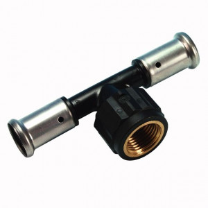 Тройник пресс Henco BP 26x1/2x26 с черной заглушкой 13PK-260426BP Тройник пресс Henco BP 26x1/2x26 с черной заглушкой 13PK-260426BP