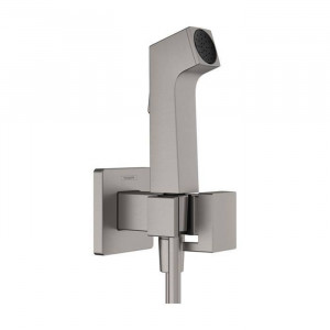 Гигиенический душ со смесителем и держателем Hansgrohe Bidette шлифованный черный хром 29233340 Гигиенический душ со смесителем и держателем Hansgrohe Bidette шлифованный черный хром 29233340