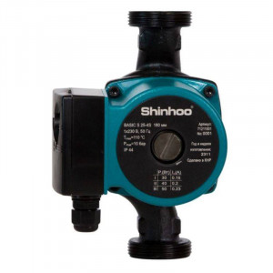 Насос циркуляционный Shinhoo BASIC S 25-6S 180 мм с гайками 71211002 Насос циркуляционный Shinhoo BASIC S 25-6S 180 мм с гайками 71211002