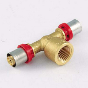 Тройник пресс Tiemme 26х1/2х26 1650105 Тройник пресс Tiemme 26х1/2х26 1650105
