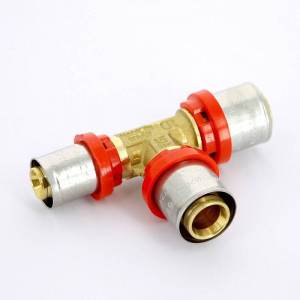Тройник пресс Tiemme 20х20х16 мм 1650045 Тройник пресс Tiemme 20х20х16 мм 1650045