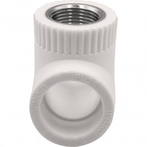 Тройник комбинированный THERMOLIGHT PP-R 32х1х32 мм ВР белый НС-1620588 Тройник комбинированный THERMOLIGHT PP-R 32х1х32 мм ВР белый НС-1620588