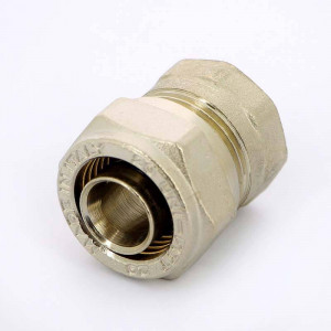 Муфта обжимная никелированная Uni-Fitt 20x1/2 ВР 661N7200 Муфта обжимная никелированная Uni-Fitt 20x1/2 ВР 661N7200