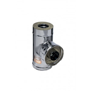 Тройник сэндвич 90° Ferrum AISI 430/0.8 мм + нерж. 120х200 мм Аf4433