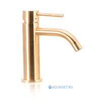 Смеситель для раковины без донного клапана Paffoni Light LIG071HGSP медовое золото брашированное