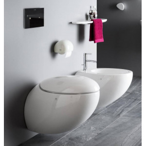 Унитаз подвесной Laufen Alessi One 58.5х39 см безободковый белый 8.2097.1.400.000.1 Унитаз подвесной Laufen Alessi One 58.5х39 см безободковый белый 8.2097.1.400.000.1