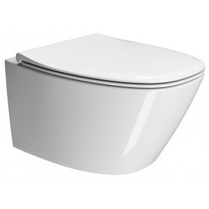 Унитаз подвесной безободковый GSI Modo+ Swirlflush 540x370 мм белый глянцевый 8415FR411 Унитаз подвесной безободковый GSI Modo+ Swirlflush 540x370 мм белый глянцевый 8415FR411