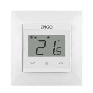 Терморегулятор программируемый Wi-Fi ENGO Controls E55W встраиваемый 230 В белый E55W Терморегулятор программируемый Wi-Fi ENGO Controls E55W встраиваемый 230 В белый E55W