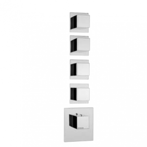 Внешняя часть термостата для душа Bossini Cube хром Z032208.030 Внешняя часть термостата для душа Bossini Cube хром Z032208.030