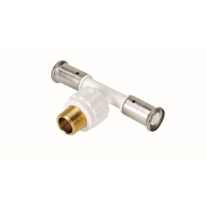 Тройник пресс Henco HP 16x1/2x16 белый 14PKW-160416 Тройник пресс Henco HP 16x1/2x16 белый 14PKW-160416