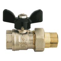 Кран шаровой Rubinetterie Bresciane UNI-SFER 1 вн-нар с американкой 4504060000