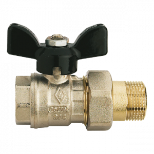 Кран шаровой Rubinetterie Bresciane UNI-SFER 1 вн-нар с американкой 4504060000 Кран шаровой Rubinetterie Bresciane UNI-SFER 1 вн-нар с американкой 4504060000