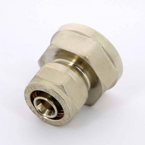 Муфта обжимная никелированная Uni-Fitt 16x3/4 ВР 661N6300 Муфта обжимная никелированная Uni-Fitt 16x3/4 ВР 661N6300