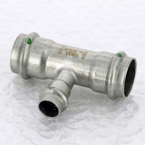 Тройник пресс Viega Sanpress Inox 28x15x28 мм нержавеющая сталь 435950 Тройник пресс Viega Sanpress Inox 28x15x28 мм нержавеющая сталь 435950
