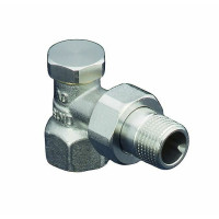 Вентиль запорный угловой Oventrop Combi 2 DN 15 1/2 никелированный 1091062
