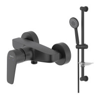 Набор смесителей AQUATEK БЕТТА Set 2 в 1 (AQ1160MB+AQ2013MB) матовый черный AQ1132MB