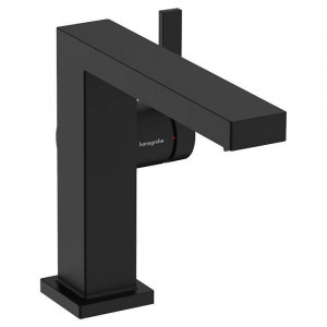 Смеситель для раковины Hansgrohe Tecturis E высота 11 см с донным клапаном черный матовый 73020670