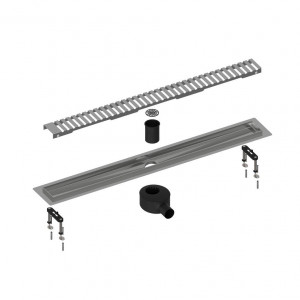 Душевой лоток Timo Drain System 800 мм решетка Lines сатин DS230108/01 Душевой лоток Timo Drain System 800 мм решетка Lines сатин DS230108/01