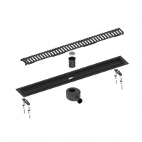 Душевой лоток Timo Drain System 800 мм решетка Lines черный матовый DS230108/03