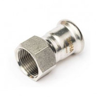 Муфта с накидной гайкой пресс нержавеющая сталь SANHA NiroPress AISI 304L 18 мм x 3/4 ВР 691359M1834.3