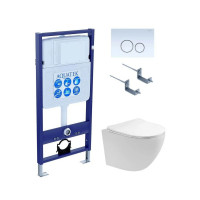 Комплект инсталляция Aquatek Standard и унитаз ЕВРОПА T AQ1900T-00 с сиденьем микролифт SET AQUATEK ЕВРОПА T KDI29