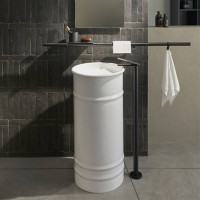 Раковина напольная Agape Vieques 43.5x90.4 см выпуск в пол белая ACER0798FZZ