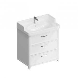 Тумба напольная Kerama Marazzi Pompei 80 см 3 ящика белый глянцевый PO.N.80.3\WHT Тумба напольная Kerama Marazzi Pompei 80 см 3 ящика белый глянцевый PO.N.80.3\WHT