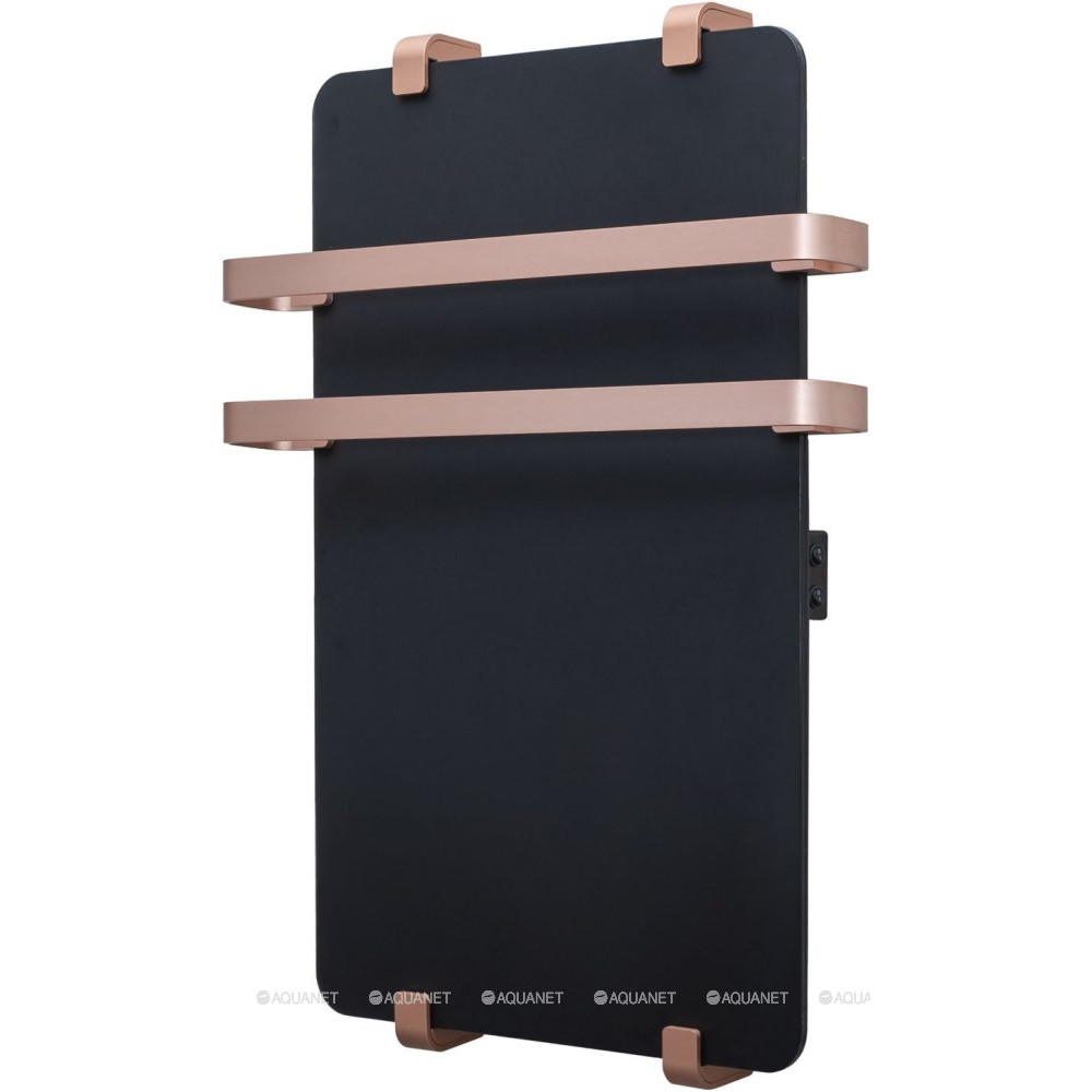 Полотенцесушитель Allen Brau INFINITY 1000х440 мм черный матовый с рейлингом 2.0 и креплением медь браш 00325630