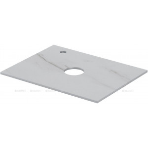 Столешница Aquanet Flat 60 с отверстием слева мрамор 00345775 Столешница Aquanet Flat 60 с отверстием слева мрамор 00345775