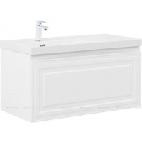 Тумба с раковиной Aquanet Агата 100 R 1 ящик белый сатин 00365932