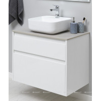 Тумба с раковиной Aquanet Nova Lite 75 2 ящика белый глянец 00245244