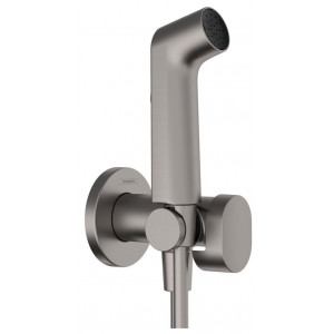 Комплект гигиенического душа hansgrohe Bidette со шлангом и держателем черный хром 29232340 Комплект гигиенического душа hansgrohe Bidette со шлангом и держателем черный хром 29232340