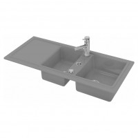Кухонная мойка Duravit Cassia 116х51 см встраиваемая серая 7513111600