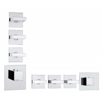 Смеситель для душа термостатический Bossini Rectangular High-Flow внешняя часть хром Z033205.030