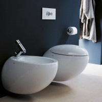 Биде подвесное Laufen Il Bagno Alessi One 58.5x39x35.5 см LLC белый 8.3097.1.400.304.1