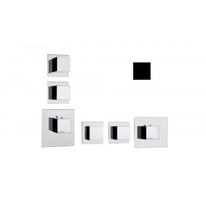 Внешняя часть термостата Bossini Outlets Z032203.073 HighFlow квадратная ручка Черный матовый Внешняя часть термостата Bossini Outlets Z032203.073 HighFlow квадратная ручка Черный матовый