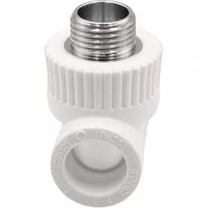 Тройник комбинированный THERMOLIGHT PP-R 20х1/2х20 мм НР белый НС-1620590