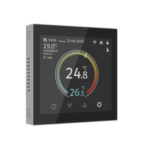 Умный сенсорный терморегулятор с LCD дисплеем дымчатый W1851104 Умный сенсорный терморегулятор с LCD дисплеем дымчатый W1851104