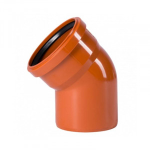 Отвод канализационный Ostendorf KG 200x45° 223220 Отвод канализационный Ostendorf KG 200x45° 223220