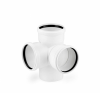 Крестовина двухплоскостная REHAU RAUPIANO PLUS 110/110/110/87° 11215641003 RAL 9003