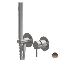 Смеситель для душа Newform X-STEEL 316 встраиваемый с ручным душем и шлангом 150 см PVD brushed copper bronze 69676EX.59.067
