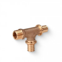 Тройник аксиальный Rehau RAUTITAN RX+ 20 х 1/2 х 20 с наружной резьбой бронза 14564013001