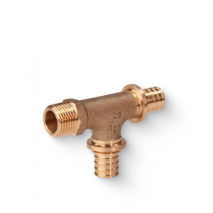 Тройник аксиальный Rehau RAUTITAN RX+ 20 х 1/2 х 20 с наружной резьбой бронза 14564013001 Тройник аксиальный Rehau RAUTITAN RX+ 20 х 1/2 х 20 с наружной резьбой бронза 14564013001