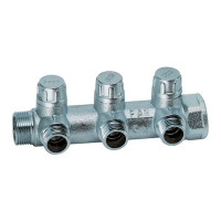 Коллектор запорный проходной FAR MULTIFAR 1х1/2 на 3 отвода FK 3870 112