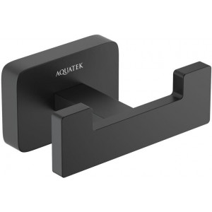 Крючок для полотенец двойной Aquanet Либра матовый черный AQ4302MB