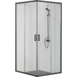 Душевой уголок Aquanet ARI KV 10020BL 1000x1000x2000 мм квадратный черный/прозрачное стекло AQ ARI KV 10020BL
