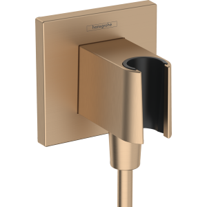 Шланговое подключение с держателем hansgrohe Fixfit Porter E шлифованная бронза 26889140 Шланговое подключение с держателем hansgrohe Fixfit Porter E шлифованная бронза 26889140